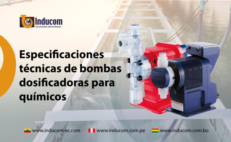 Especificaciones técnicas de bombas dosificadoras para químicos