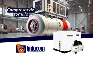 Diseño y principio de funcionamiento de un compresor de tornillo estándar