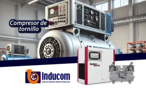 Que elementos componen un sistema de compresor de aire de tornillo